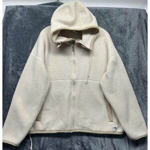 The North Face Womens Size XL Beige Long Sleeve Full Zip Cragmont Hoodie